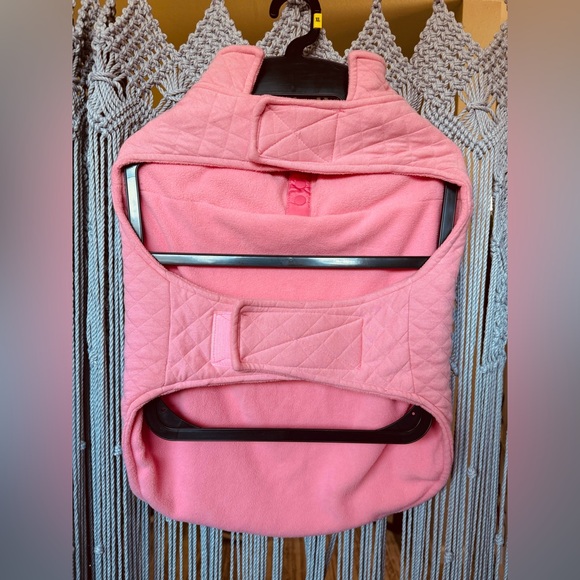 Pet (Dog) Tommy Bahama Pink Quilted Fleece Jacket - Picture 6 of 8